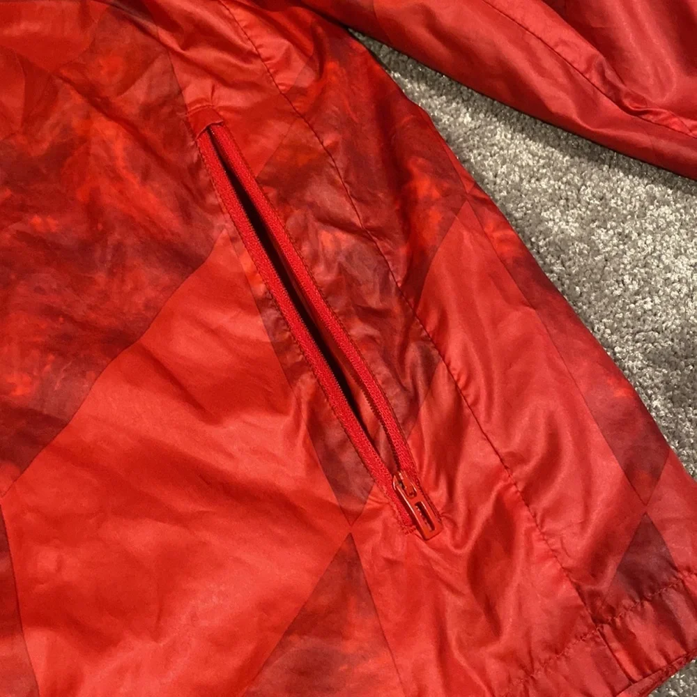 Adidas FC Bayern Munich Full Zip Red Hooded Windbreaker Jacket SIZE XL